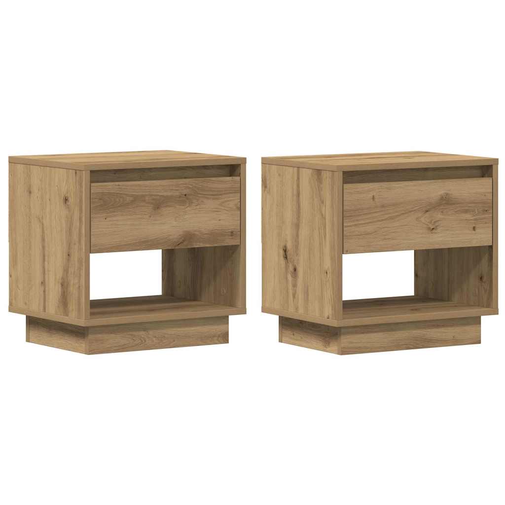 Nightstand 2 pcs Artisan Oak 45 x 34 x 44 cm Engineered Wood