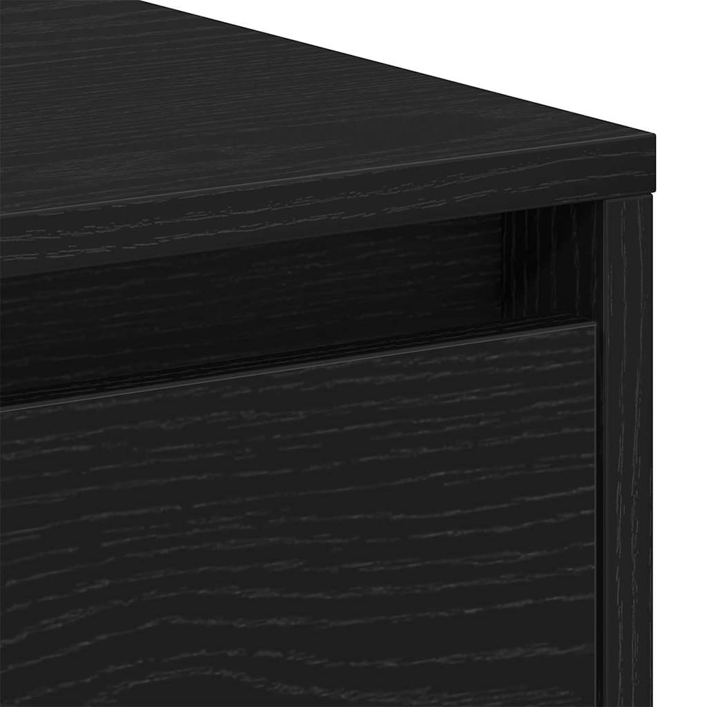 Nightstand Black Oak 45 x 34 x 44 cm Engineered Wood