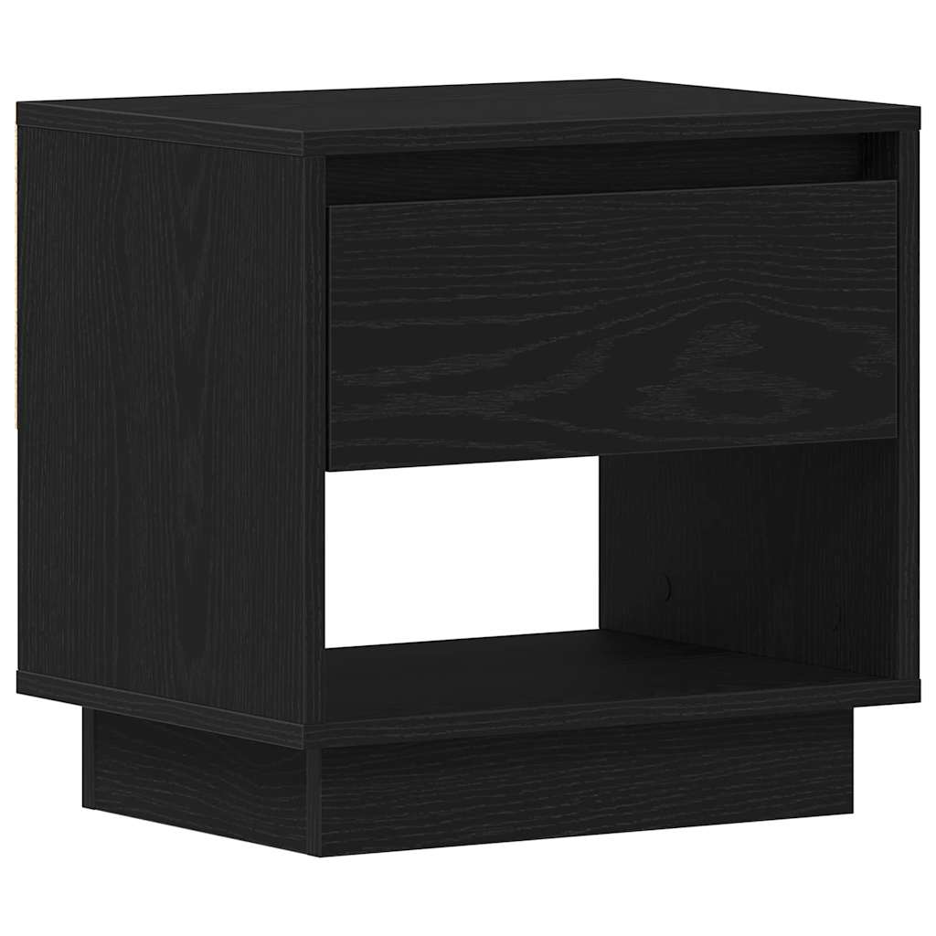 Nightstand Black Oak 45 x 34 x 44 cm Engineered Wood