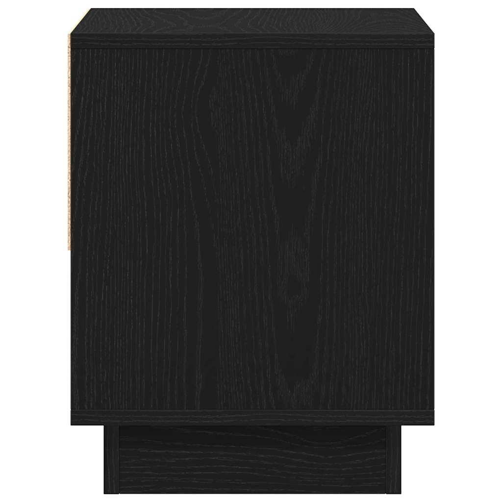 Nightstand Black Oak 45 x 34 x 44 cm Engineered Wood