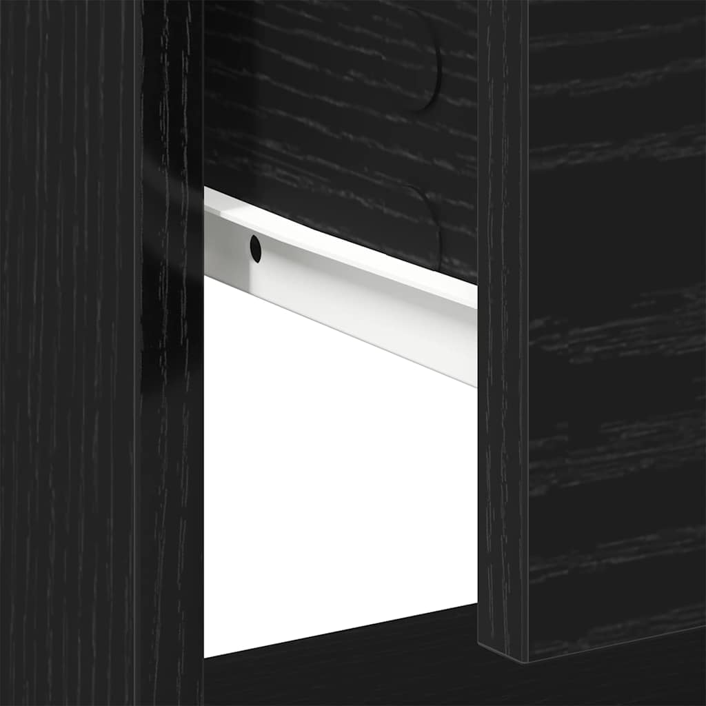 Nightstand 2 pcs Black Oak 45 x 34 x 44 cm Engineered Wood