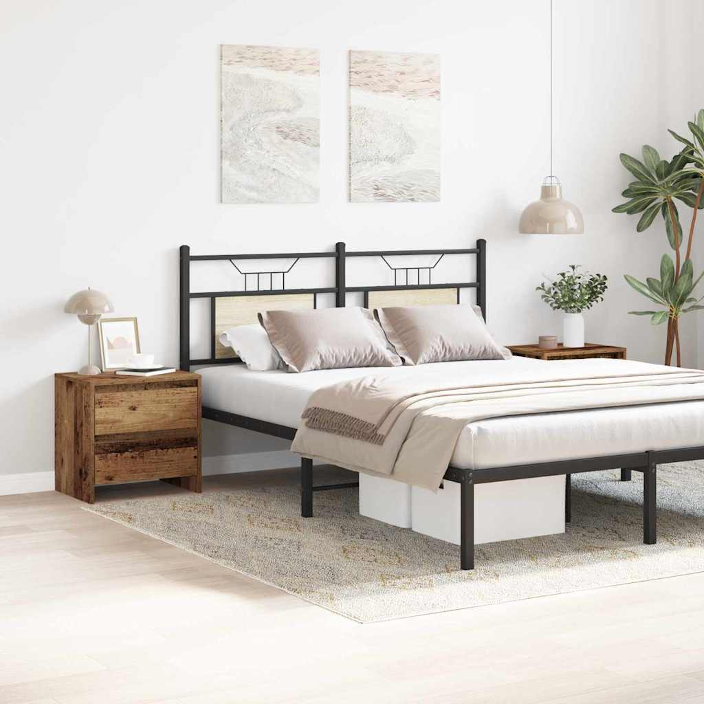 Bedside Cabinet with Drawer 2 pcs Old Wood 45 x 34 x 44.5 cm