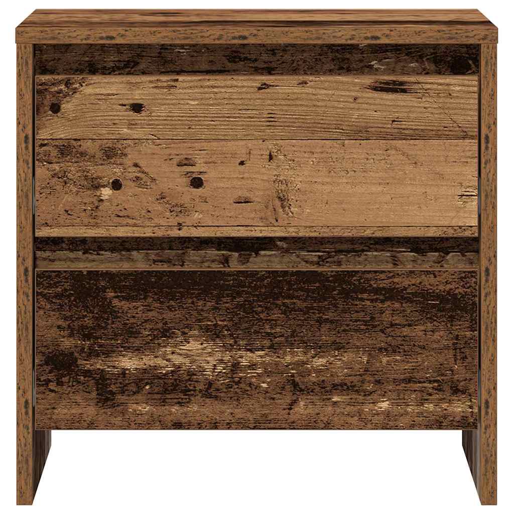 Bedside Cabinet with Drawer 2 pcs Old Wood 45 x 34 x 44.5 cm