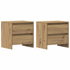 Bedside Cabinet with Drawer 2 pcs Artisan Oak 45 x 34 x 44.5 cm