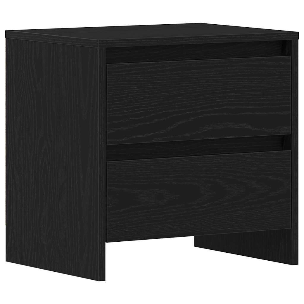 Bedside Cabinet Black Oak 45 x 34 x 44.5 cm Engineered Wood
