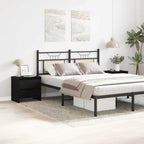 Bedside Cabinet with Drawer 2 pcs Black Oak 45 x 34 x 44.5 cm