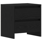 Bedside Cabinet with Drawer 2 pcs Black Oak 45 x 34 x 44.5 cm