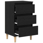 Bedside Cabinet Black Oak 40 x 35 x 70 cm Engineered Wood