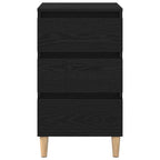 Bedside Cabinet Black Oak 40 x 35 x 70 cm Engineered Wood