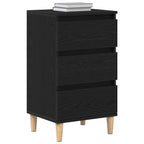 Bedside Cabinet Black Oak 40 x 35 x 70 cm Engineered Wood