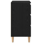 Bedside Cabinet Black Oak 40 x 35 x 70 cm Engineered Wood