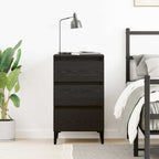 Bedside Cabinet Black Oak 45 x 35 x 44 cm Engineered Wood