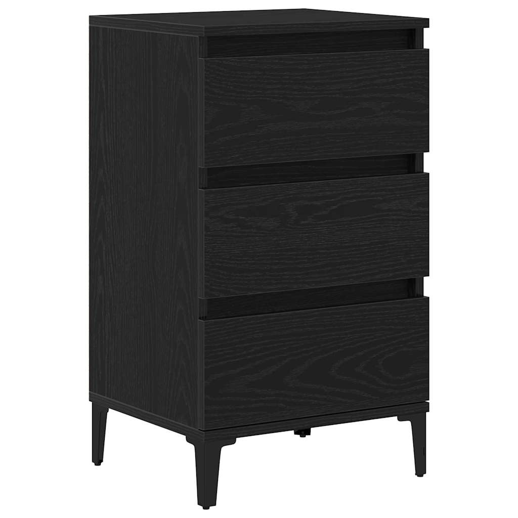 Bedside Cabinet Black Oak 45 x 35 x 44 cm Engineered Wood