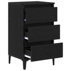 Bedside Cabinet Black Oak 45 x 35 x 44 cm Engineered Wood