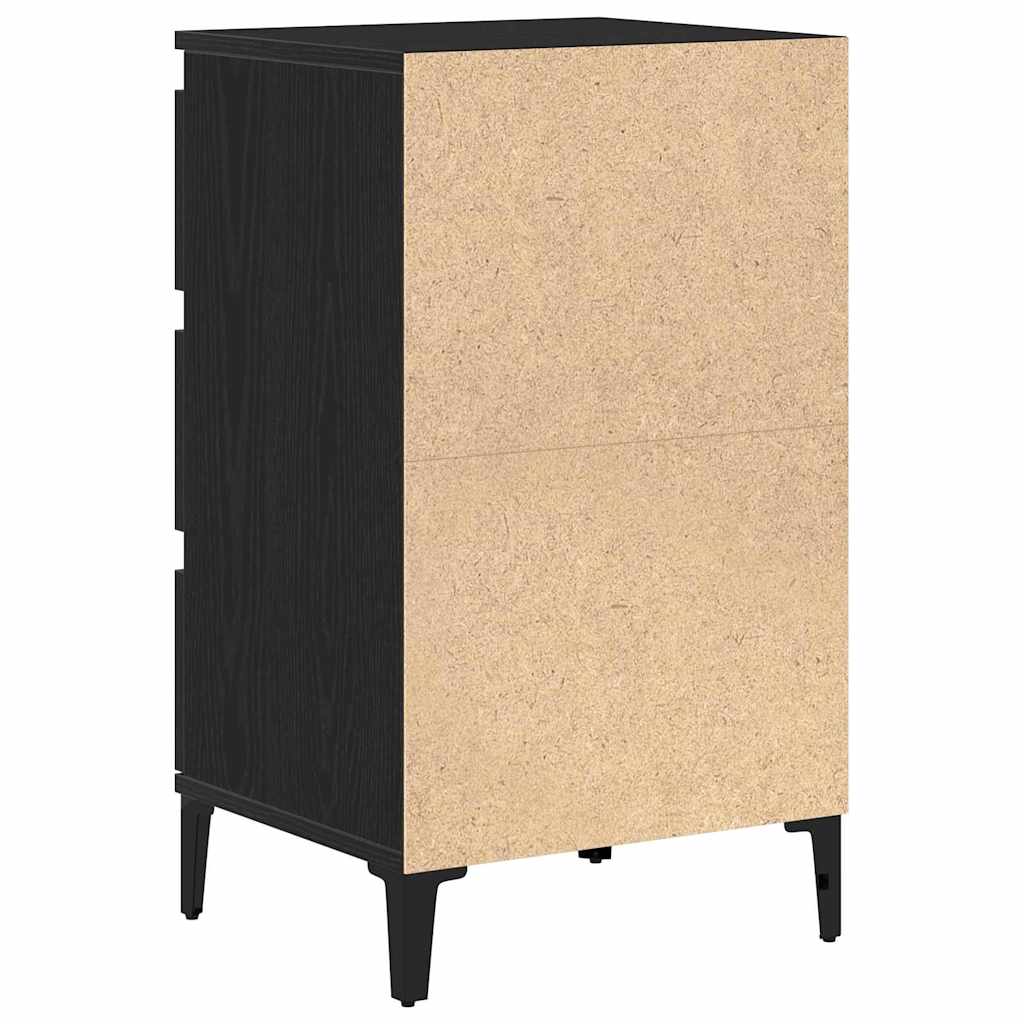 Bedside Cabinet Black Oak 45 x 35 x 44 cm Engineered Wood