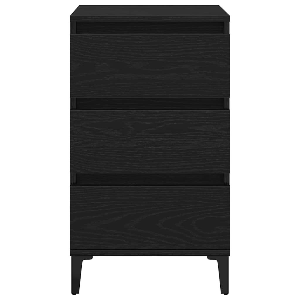 Bedside Cabinet Black Oak 45 x 35 x 44 cm Engineered Wood