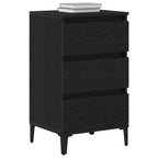 Bedside Cabinet Black Oak 45 x 35 x 44 cm Engineered Wood