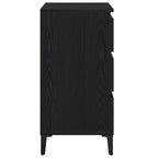 Bedside Cabinet Black Oak 45 x 35 x 44 cm Engineered Wood