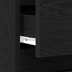 Bedside Cabinet Black Oak 40 x 35 x 50 cm Engineered Wood