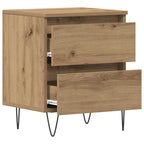 Bedside Cabinet with Drawer 2 pcs Artisan oak 40 x 35 x 50 cm
