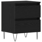 Bedside Cabinet Black oak 40 x 35 x 50 cm Engineered wood