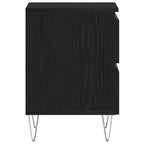 Bedside Cabinet Black oak 40 x 35 x 50 cm Engineered wood