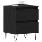 Bedside Cabinet 2 pcs Black oak 40 x 35 x 50 cm Engineered wood