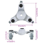 Furniture Rollers 4 pcs 16x14.5x5.5 cm Steel 180 kg