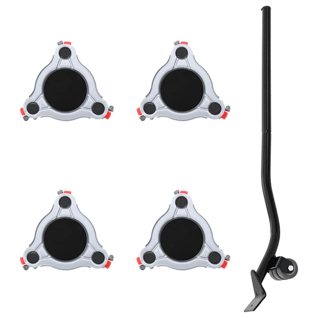 Furniture Rollers 4 pcs with Lifter 14.5x13.5x4 cm Steel 400 kg