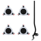 Furniture Rollers 4 pcs with Lifter 14.5x13.5x4 cm Steel 400 kg