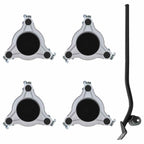 Furniture Rollers 4 pcs with Lifter 19x17.5x6 cm Steel 1000 kg