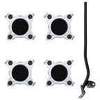 Furniture Rollers 4 pcs with Lifter 15.5x15.5x5.5 cm Steel 1000 kg