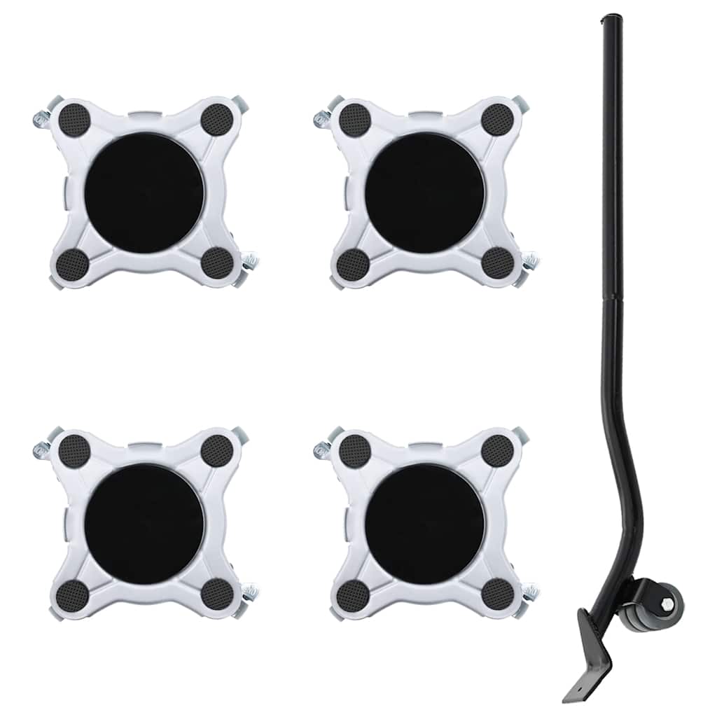 Furniture Rollers 4 pcs with Lifter 15.5x15.5x5.5 cm Steel 1000 kg