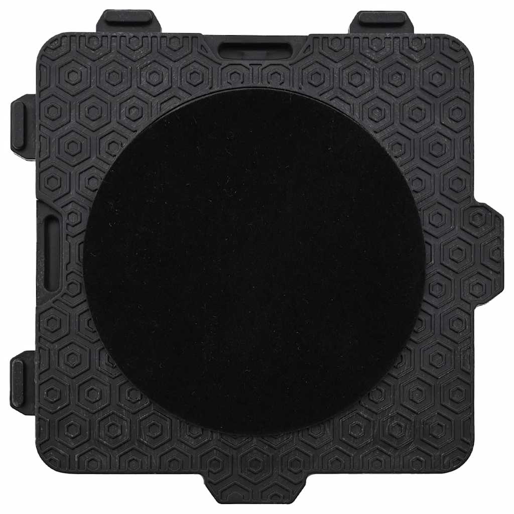 Furniture Rollers 4 pcs with Lifter Black 13.5x13.5x4,2 cm 300 kg