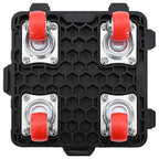 Furniture Rollers 4 pcs with Lifter Black 13.5x13.5x4,2 cm 300 kg