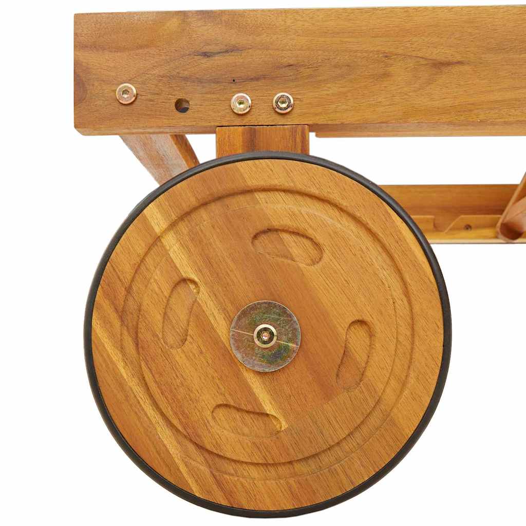 Sun Lounger 2 pcs Beige 200 x 67 x 84 cm Solid Acacia Wood