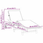 Sun Lounger 2 pcs Beige 200 x 67 x 84 cm Solid Acacia Wood