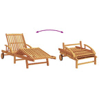 Sun Lounger 2 pcs Taupe 200 x 67 x 84cm Solid Acacia wood