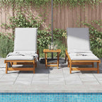 Sun Loungers 2 pcs Solid Wood Acacia