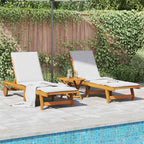 Sun Loungers 2 pcs Solid Wood Acacia