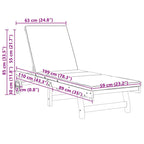 Sun Lounger Reclining 2-person 2 pcs Brown Solid Acacia Wood