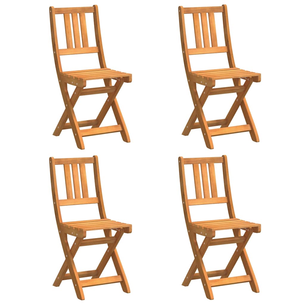 Garden Chair Folding 4 pcs Oil Natural 40 x 42 x 85 cm