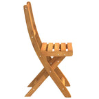 Garden Chair Folding 4 pcs Oil Natural 40 x 42 x 85 cm