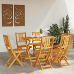 Garden Chair Folding 6 pcs Oil Natural 40 x 42 x 85 cm