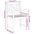 Garden Chair 6 pcs 56 x 56 x 90 cm Solid Acacia Wood