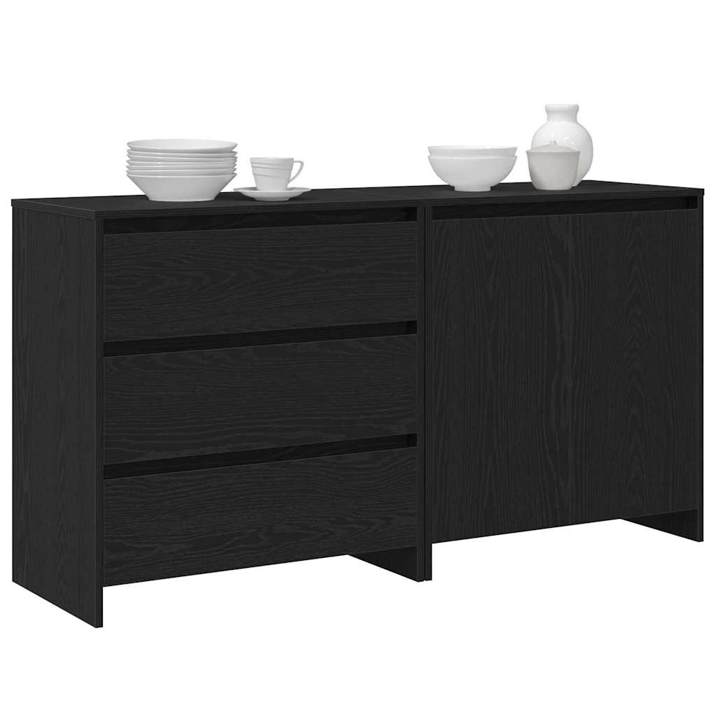 Sideboard 2 pcs Black 70 x 41 x 75 cm Engineered Wood