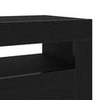 Bedside Cabinet Black Oak 60 x 35 x 40 cm Engineered Wood
