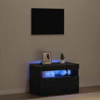 Bedside Cabinet Black Oak 60 x 35 x 40 cm Engineered Wood