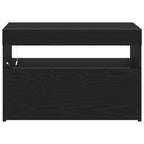 Bedside Cabinet Black Oak 60 x 35 x 40 cm Engineered Wood