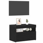 Bedside Cabinet Black Oak 60 x 35 x 40 cm Engineered Wood